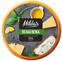 Сыр Белая Вежа м.д.ж 50% ТМ "Mildar" 8кг.